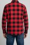 Men's Smoked-Black Slim Fit Plaid Lumberjack Shirt with Thin Flannel Cover and Double Pockets - 7