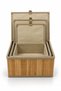 Bamboo Lid Lined Rectangular 3-Piece Medium Set Storage Box and Organizer - Bohemian, Basket, Organization - 3