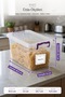 Labeled Kitchen Storage Container Set of 2, 5.5 L - Transparent with Labeled Locking Lids for Pasta and Rice - 2