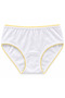 Girl's Size 4 White Color Stitched Bato Panties 3-Pack (Mixed Packaged) - 3