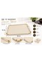 Colorido Gold Detailled Serving Tray with Handle – Stylish Decorative Tray for Tea, Coffee, and Breakfast Serving - 3