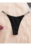 Kadın 4 Lü Paket Simli Lastik Esnek String - 4