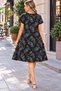 Ethnic Pattern Trend Short Sleeve Muslin Dress - 2