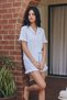 Women's Blue Flexible Loose-Fit Shorts Pajama Set - 4