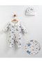 Caretta 3-Piece Organic Hospital Discharge Set 100% Cotton Newborn Baby Boy - 6