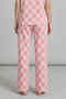 Women's Pink Short Sleeve Relaxed Fit Pajama Set - 6