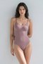 Women's Dusty Rose Polyamide Plain Bodysuit - 3