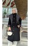 Plaid Detailed Quilted Long Women's Trench Coat - 5