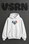 Book Heart Wave Design Pre-Printed Oversize White Hooded Sweatshirt