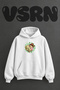 Cowboy Chick Design Pre-Printed Oversize White Hooded Sweatshirt