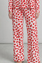 Women's Red Comfortable Fit Flexible Pajama Set - 5