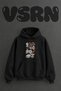 Cowboy Western Design Pre-Printed Oversize Black Hooded Sweatshirt