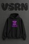 Zorluk Umut Design Pre-Printed Oversize Black Hooded Sweatshirt