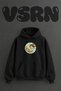 Cowboy Chick Design Pre-Printed Oversize Black Hooded Sweatshirt