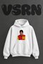 Michael Jackson Design Pre-Printed Oversize White Hooded Sweatshirt