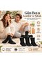 Unisex Black Socks 12-Piece Plain Basic Ribbed Daily Sports Flexible Comfortable Long Socks Comfortable Set