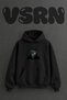 Gojo Satoru_1 Design Pre-Printed Oversize Black Hooded Sweatshirt