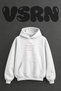 Life Design Design Pre-Printed Oversize White Hooded Sweatshirt