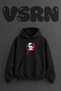 Inosuke Boar Mask Design Pre-Printed Oversize Black Hooded Sweatshirt