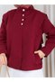 Women's Button Detailed Waterproof Seasonal Short Trench Coat Jacket - 7