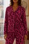 Women's Lilac Buttoned Comfortable Fit Pajama Set - 3