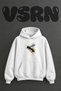 Digital Bee Design Pre-Printed Oversize White Hooded Sweatshirt