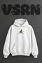 Barrel Race Design Pre-Printed Oversize White Hooded Sweatshirt