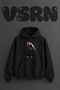 Ichigo Kurosaki Design Pre-Printed Oversize Black Hooded Sweatshirt