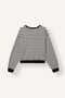 Relaxed Fit Crew Neck Striped Thick Sweatshirt I3337Ax26Wn - 7