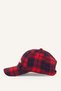 Women's Plaid Patterned Embroidery Detailed Cap Hat I6148Ax26Wn - 3
