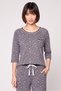 Women 2 Pcs Allover Print 3/4 Sleeve Top And Pants Sleepwear Set, Multicolor - 2