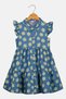 Kids Girl Floral Print Shirt Dress, Multicolor - 3