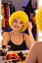 Yellow Curly Bonus Afro Wig Hairstyle Party Costume Entertainment Accessory - 4