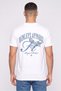 Men Crew Neck Short Sleeve Brand Logo T-Shirt, White - 4