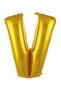 Premium Home Party Birthday V-Letter 16 Inch Gold Color Balloon 36 cm - 2
