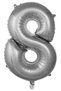 Special Production Shopping Presentation Party 8- Number 34 Pearl Silver Color Balloon 76 cm - 2