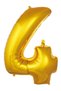 Premium Ornament Birthday Celebration Product 4- Number 34 Pearl Gold Color Balloon 76 cm - 2