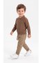 Polo Collar Half-Zipper Baby Boy Top and Bottom Set - 2