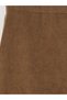 Brown Velvet A-Line Mini Skirt - 3