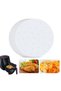 Round Perforated Steamer Paper 50Pcs, Food Grade Silicone Oil Paper, Air Fryer Liners, Water & Oil Resistant for Steaming Buns & Baking