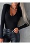 Women's Long Sleeve V-Neck Viscose Blouse