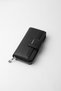 Genuine Leather Women's Wallet with Horizontal Zipper and Magnet, Black - 65280 - 2