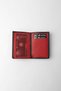 Genuine Leather Vertical Slim Men's Wallet Black/Red - 13710 - 3