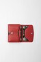 Genuine Leather Snap Fastener Women's Card Holder Red – 2527 - 3