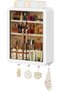 Wall-Mounted Makeup Organizer,Large Capacity Cosmetic Storage Box,Dustproof Magnetic Door,Space-Saving Bathroom and Vanity Organizer with Hooks