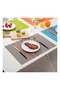 PVC Woven Placemats Set of 4 with Rainbow Stripe,45×30cm Rectangular Heat Resistant Table Mats, Waterproof Oilproof Washable Western Placemat, Non-slip Table Protector for Home Dining - 2