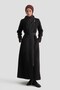 High Collar Overcoat Black - 3