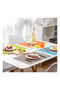 PVC Woven Placemats Set of 4 with Rainbow Stripe,45×30cm Rectangular Heat Resistant Table Mats, Waterproof Oilproof Washable Western Placemat, Non-slip Table Protector for Home Dining - 4
