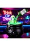 Halloween Witch Cauldron Smoke Decoration, Floating Pouring Potion Bottle Skeleton Figurine, Mist Maker Light Tabletop Party Scene Decoration - 3