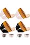 4 Pack Foundation Makeup Brush Set,Flat Top Kabuki Tanning Brush for Liquid,Cream,and Powder,Black and Pink